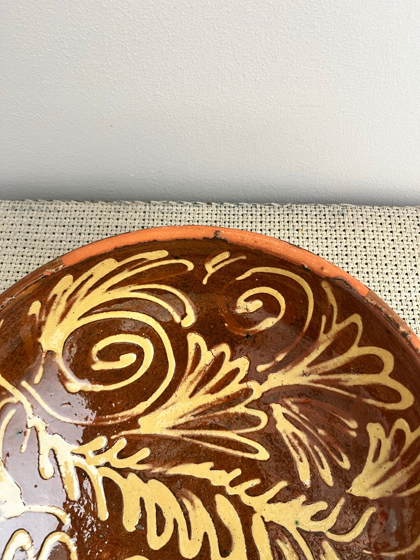 Glazed terracotta salad bowl