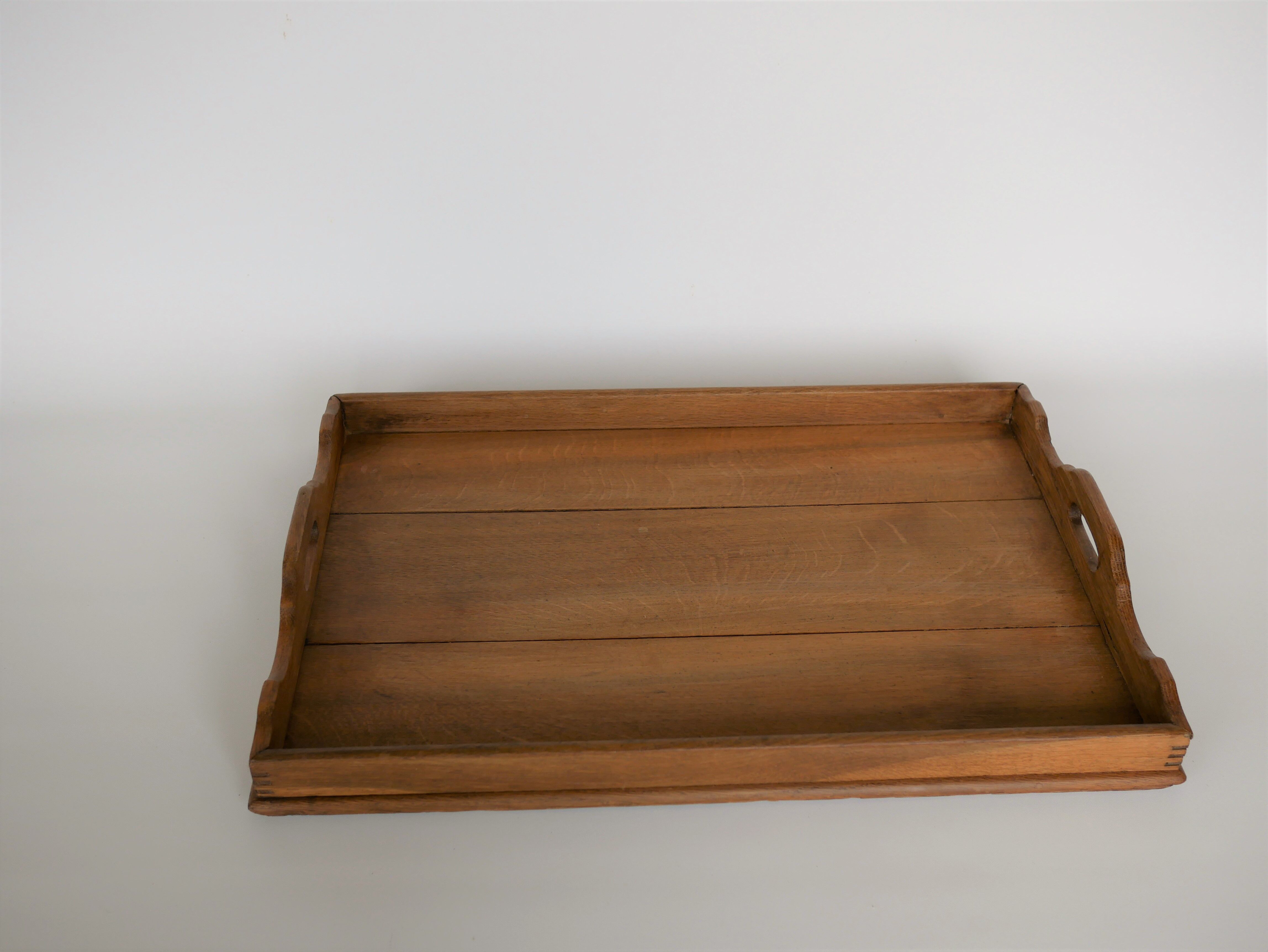 Vintage oak serving tray