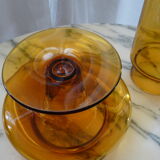 Large glass photophore blows vintage scandinavian