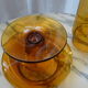 Photophore en verre souffle vintage scandinave