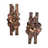 Set of raw expressive wall sconces by Francesco Pasinato