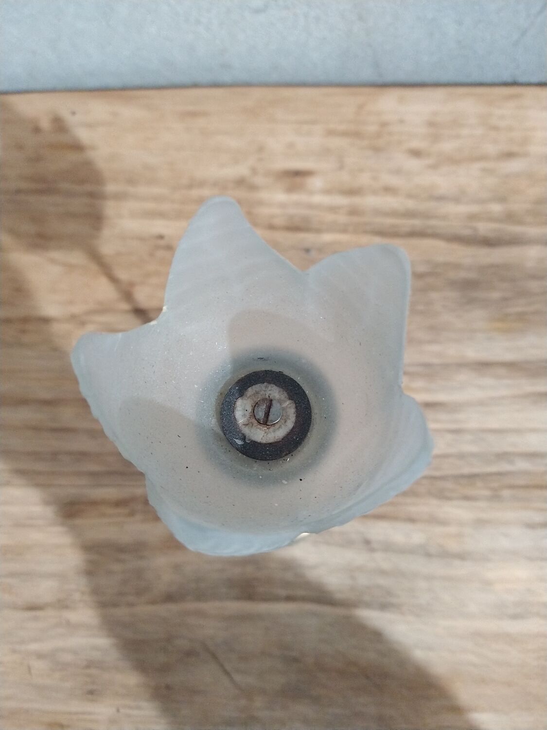 Vintage brass tulip candle holder