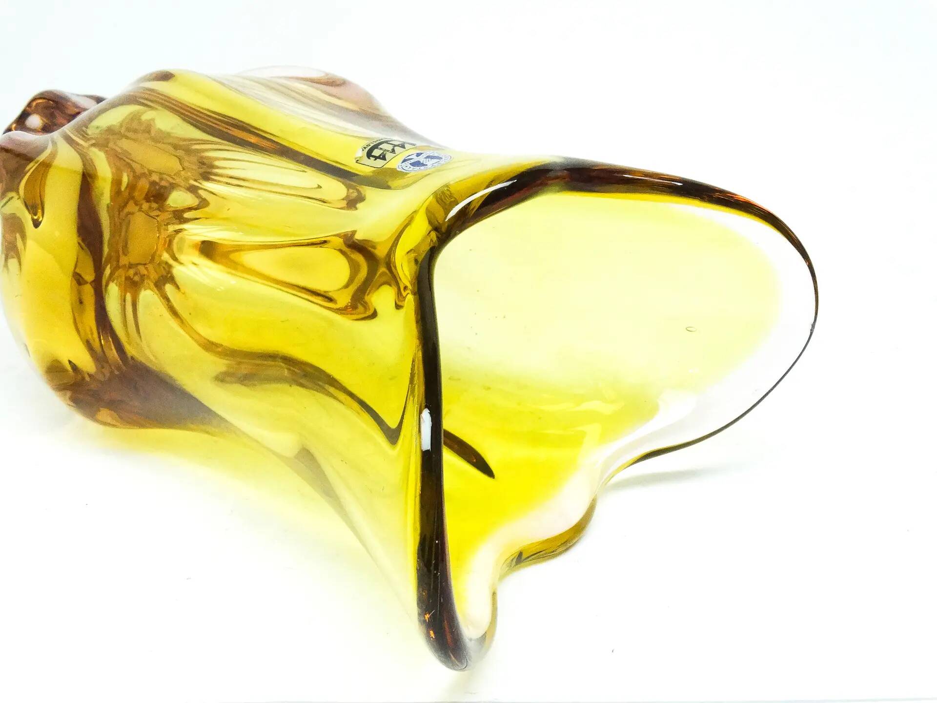 Mid-century modern vase, glass, designed by J. Hospodka, Czechoslovakia, 1960s
