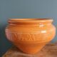 Cache pot, pot de fleurs, jardinière en terre cuite émaillée