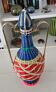 Vintage glass scoubidou carafe