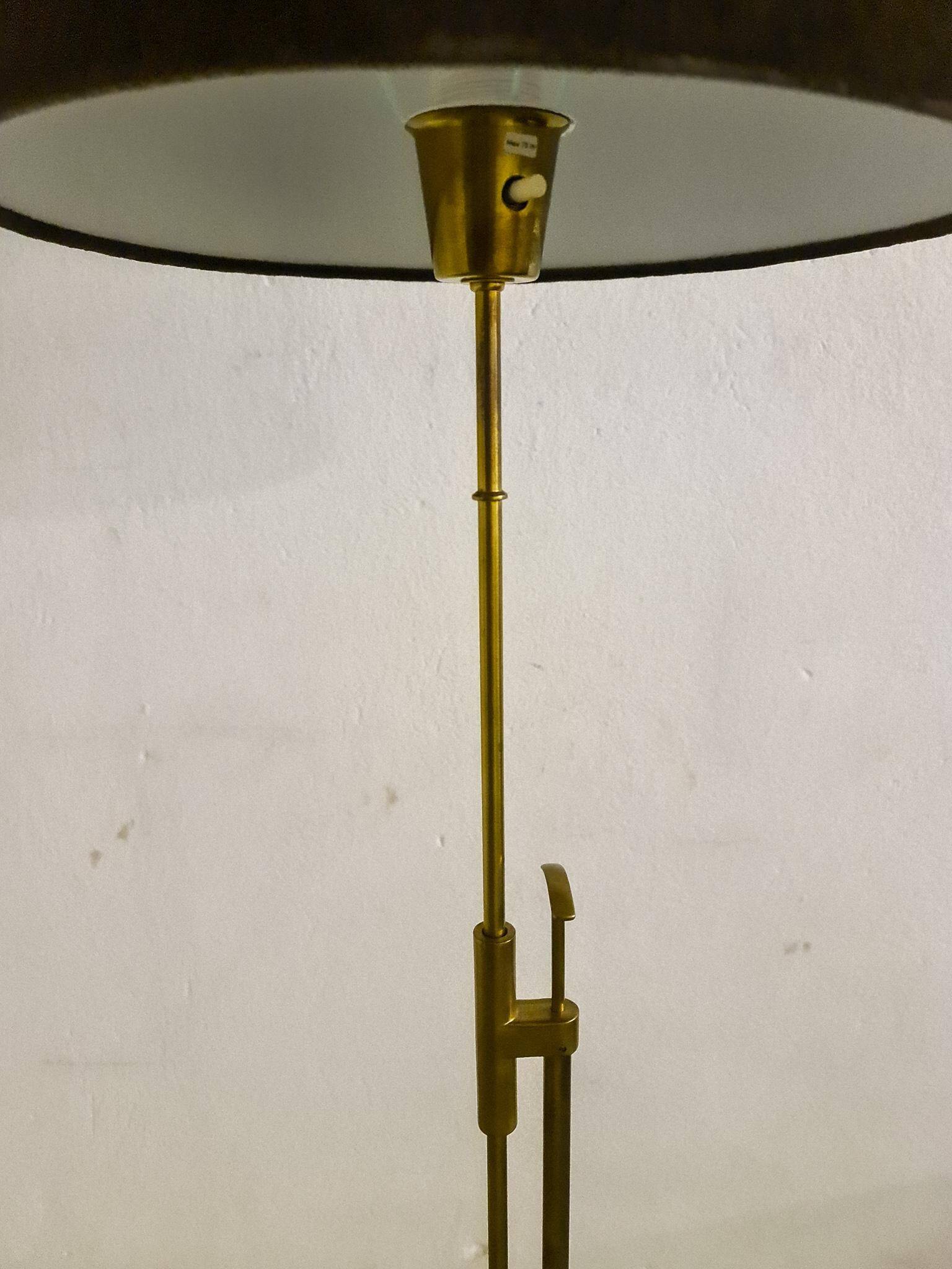 Mid-century brass floor lamp by Falkenbergs Belysning, Sweden, 1960s.