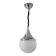 Space age glass and chrome ball suspension
