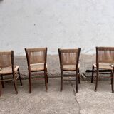 Set of 4 Vintage Rope Bistro Chairs