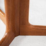 Table ovale danoise en teck avec 2 extensions