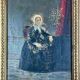 Oil on panel Mémé Simon in her armchair