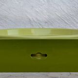 Swivel green plastic makeup mirror - Space Age Design - 1970s