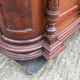 Antique sideboard with rounded edges in pitch pine from the late 19th century.