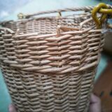 Wicker front bike basket