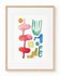 Original abstract painting – coloured organic shapes – 24 x 34 cm