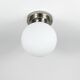 Large opaline glass globe ceiling lamp in Art Deco style.