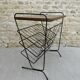 Pedestal table with metal magazine door, 60s-70s