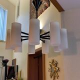 Vintage 9-light pendant light in Perspex