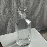 Octagonal glass carafe with stopper, Luminarc France brand