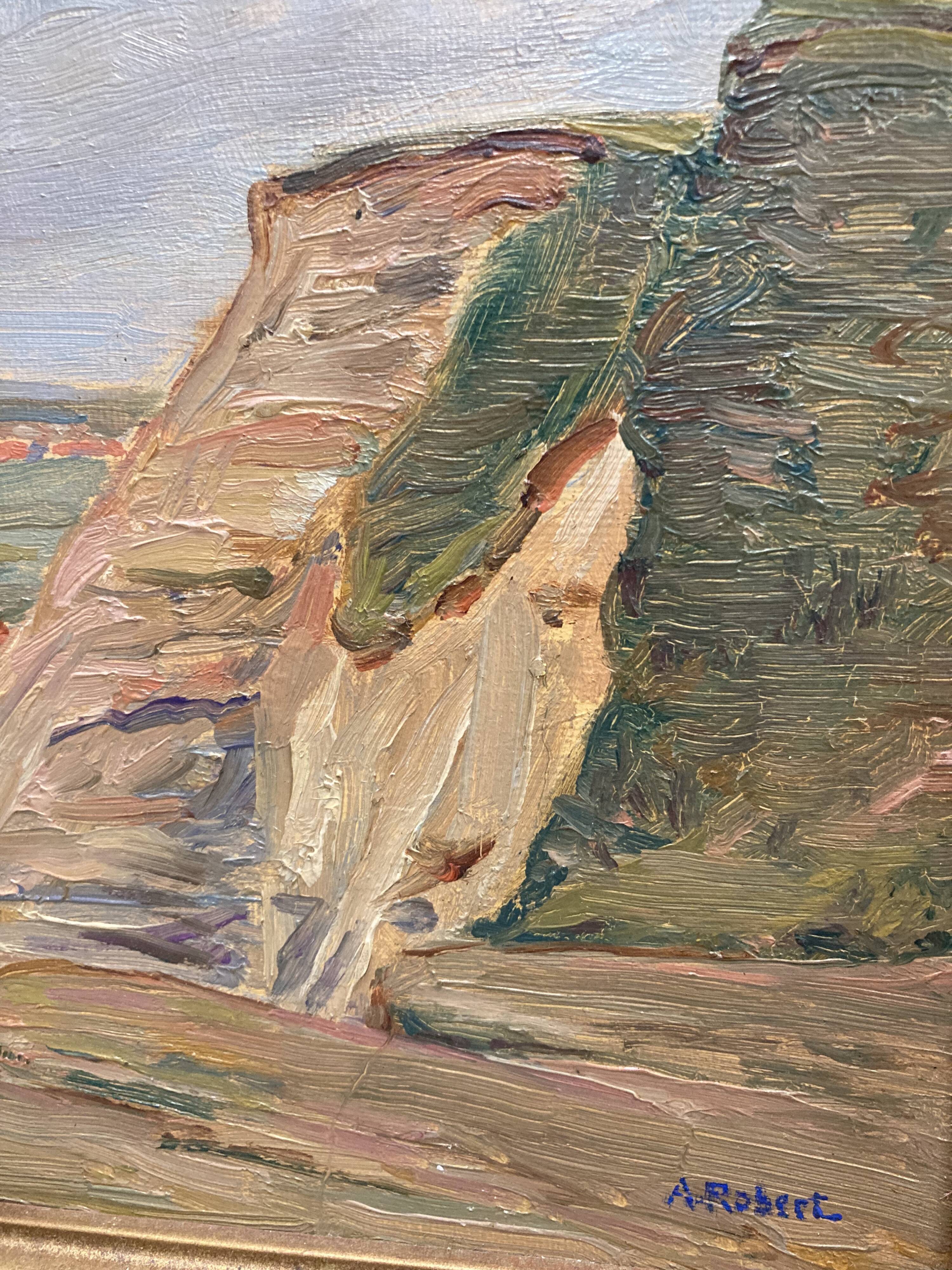 Vintage Seaside Painting