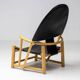 Piero Palange - G23 "Hoop" chair in Saddle black leather