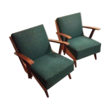 Paire de fauteuils vintage