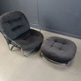 Model 915 Lounge Chair with stool by Carlo de Carli for Cinova, 1970s