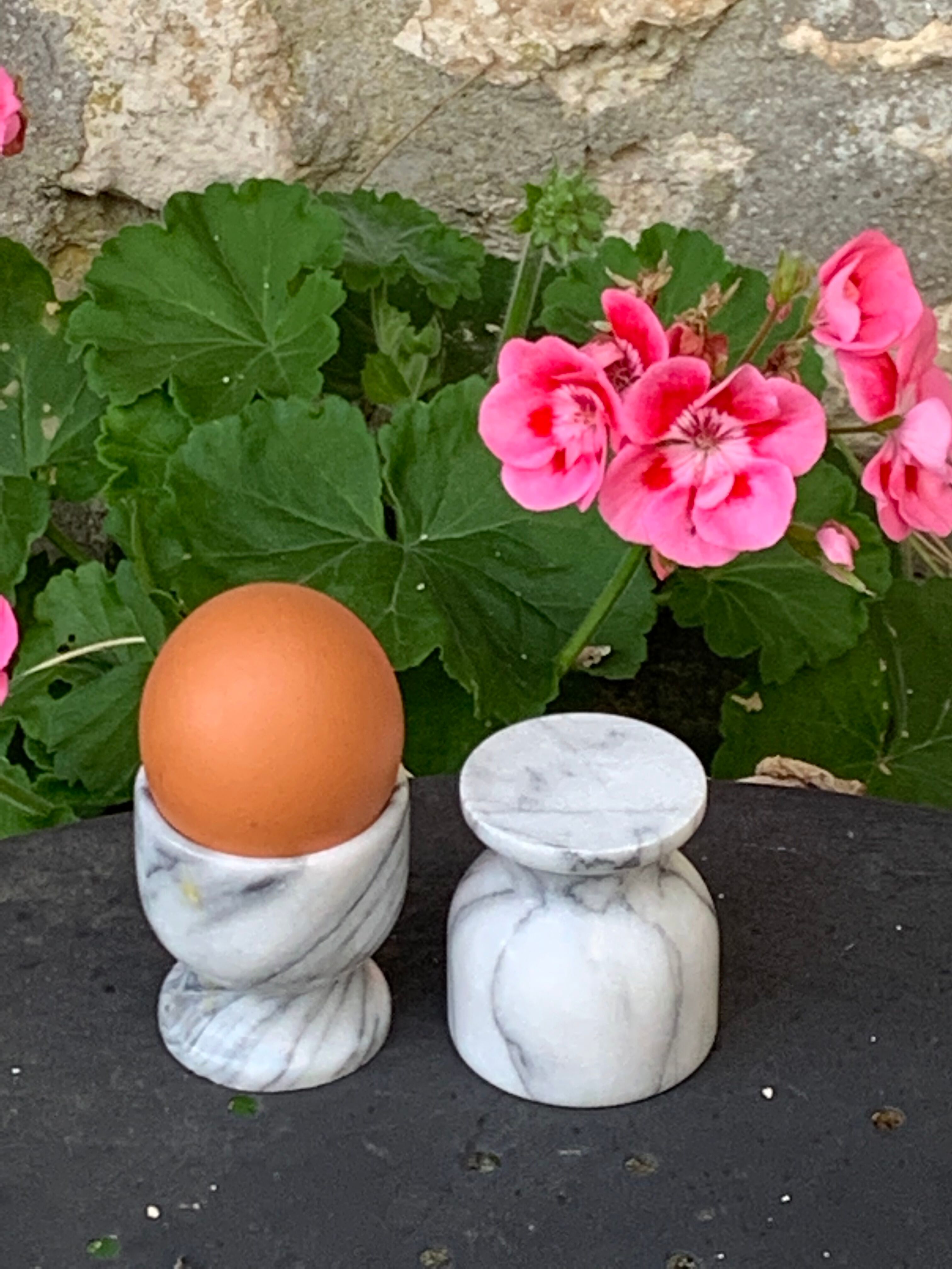 5 vintage marble coquetiers