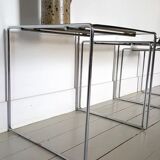 Lot of 3 glass tables