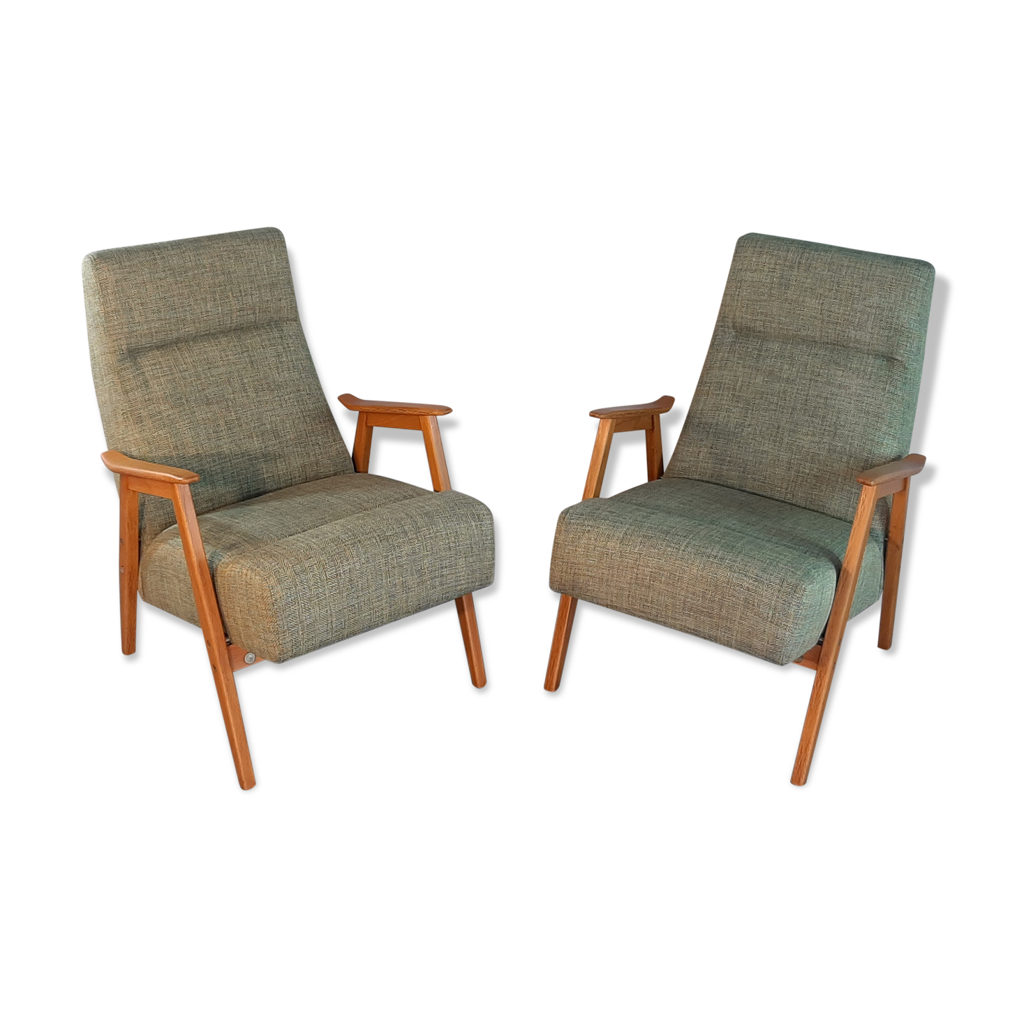 Pair of Interier Praha chairs, Czechoslovakian vintage 1960s