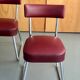 Office chairs in burgundy skaï 50s