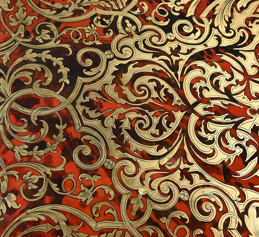 Boulle marquetry violin-shaped table, Napoleon III period – Mid 19th century