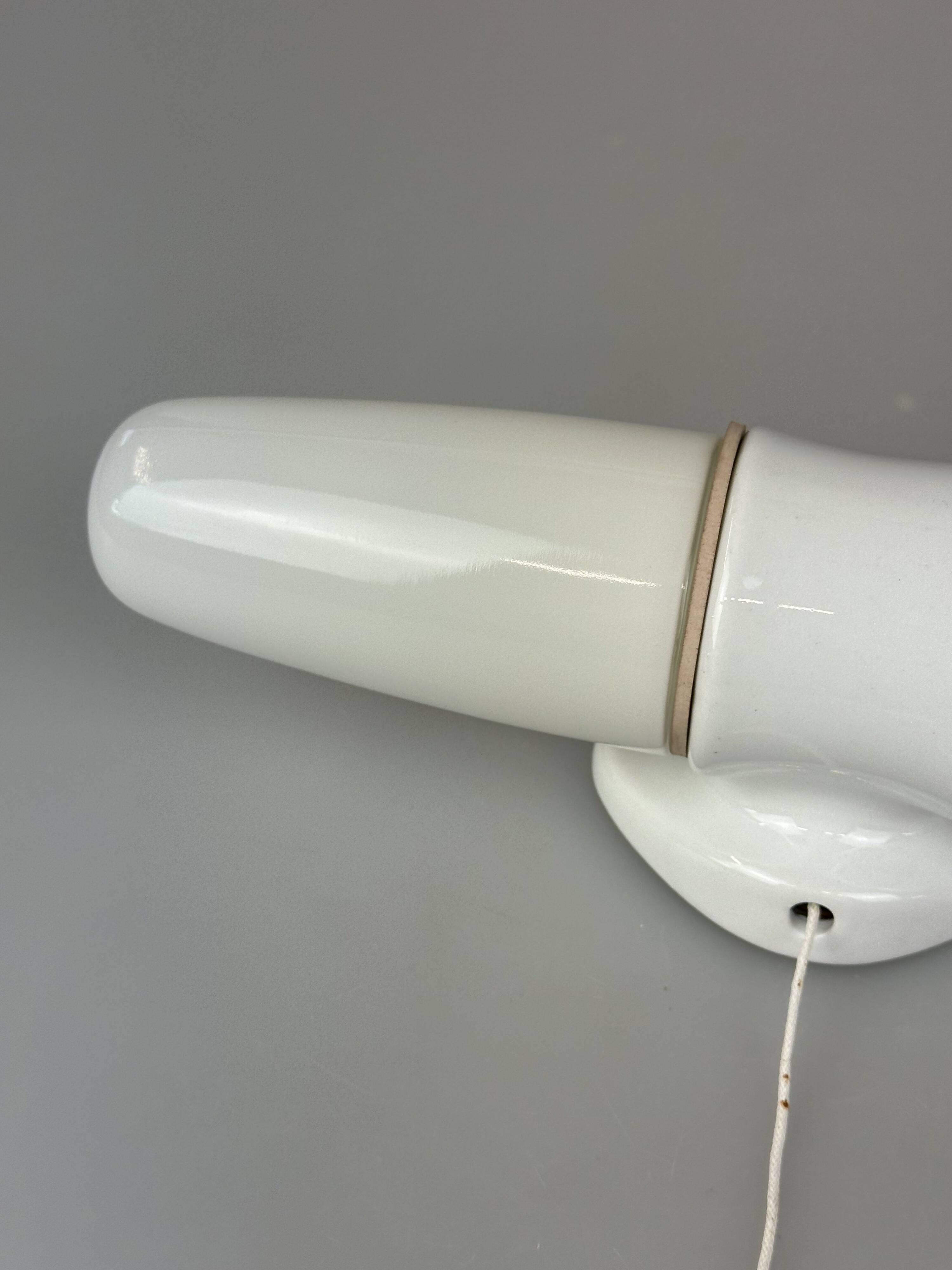 1950s and 1960s Ceramic Wall Lamp and Ceiling Light by Wilhelm Wagenfeld