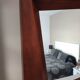 Large square mirror in exotic wood 100x100 cm - Elegant Scandinavian design