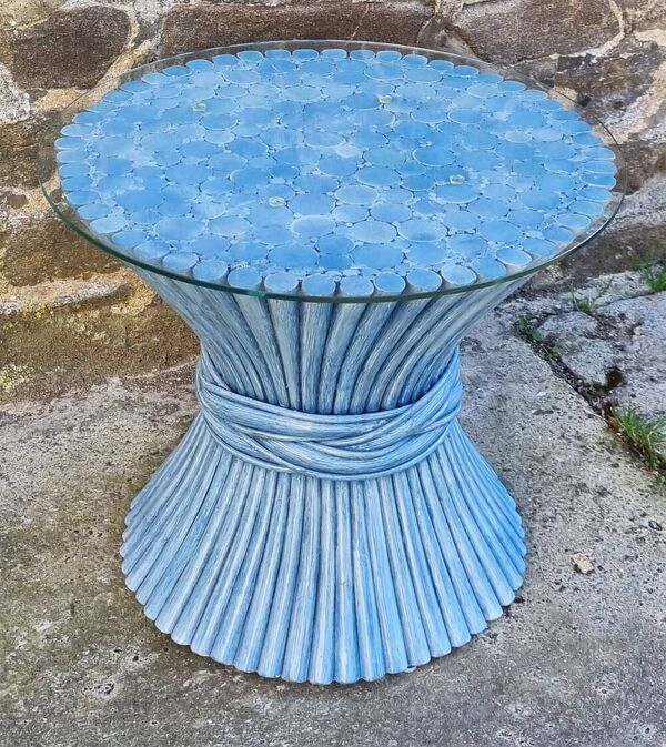 Table basse rétro ''Wheat Sheaf'' de McGuire America, moderniste, années 60 / 70.