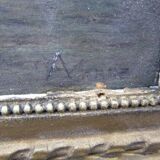 Old oil on panel - seaside landscape