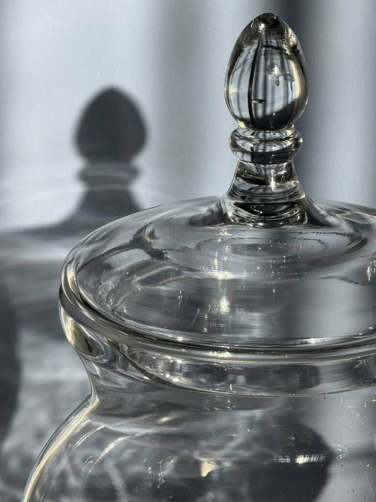 Pair of blown glass sweet jars