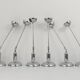 Adjustable suspended luminaire in the style of Gino Sarfatti 4, Gebr. Cosack, Germany, 1970s.