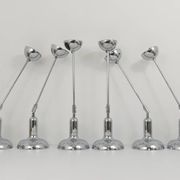 Adjustable suspended luminaire in the style of Gino Sarfatti 4, Gebr. Cosack, Germany, 1970s.