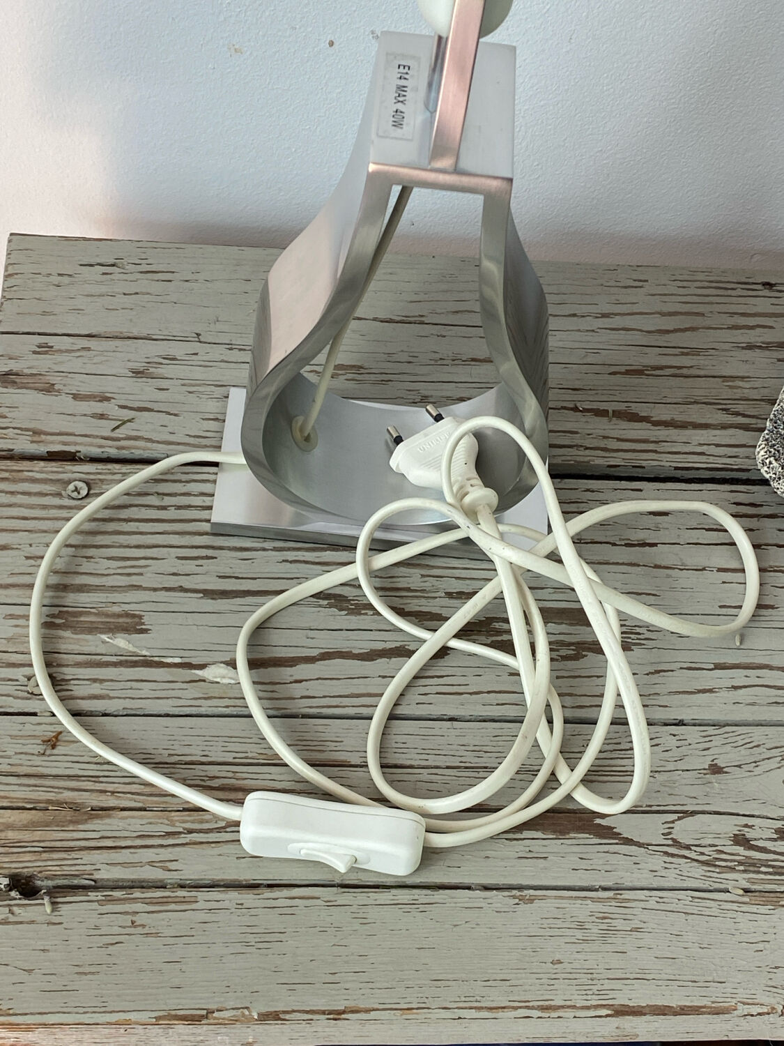 Lampe en aluminium design, Klabb Ikea, années 90