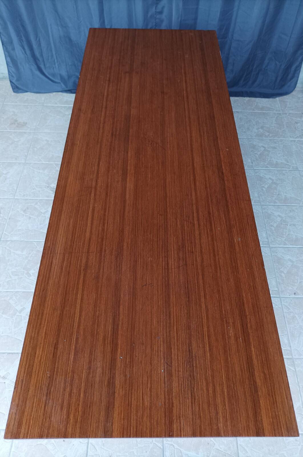 Vintage mahogany desk with chrome metal.