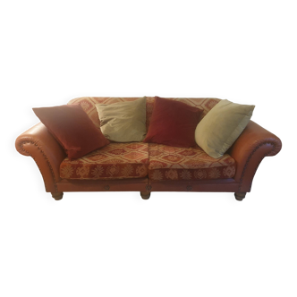 Eastwood leather and fabric sofa.