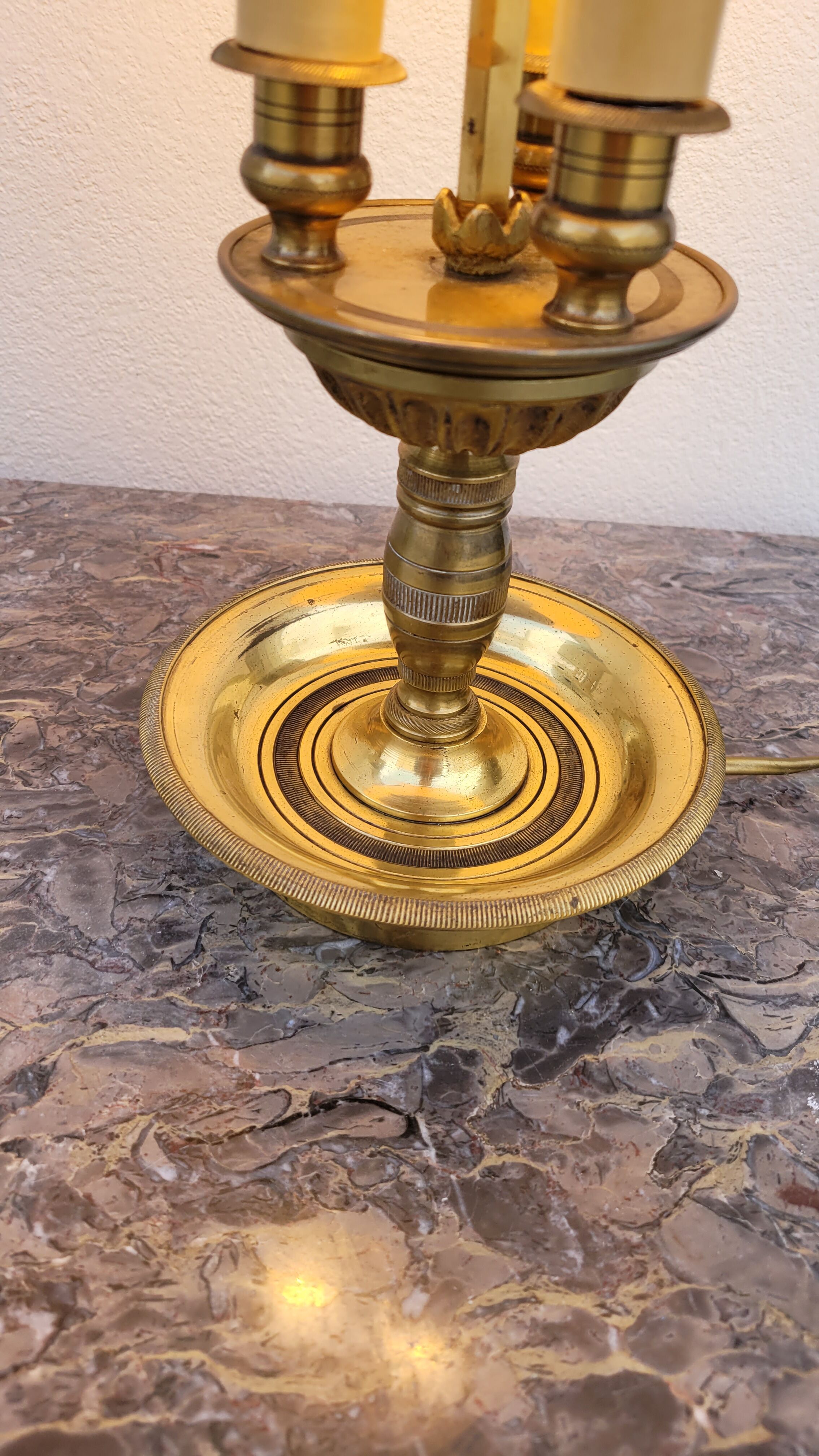 Lampe bouillotte style empire en bronze