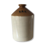 Two-coloured glazed sandstone pot SRD