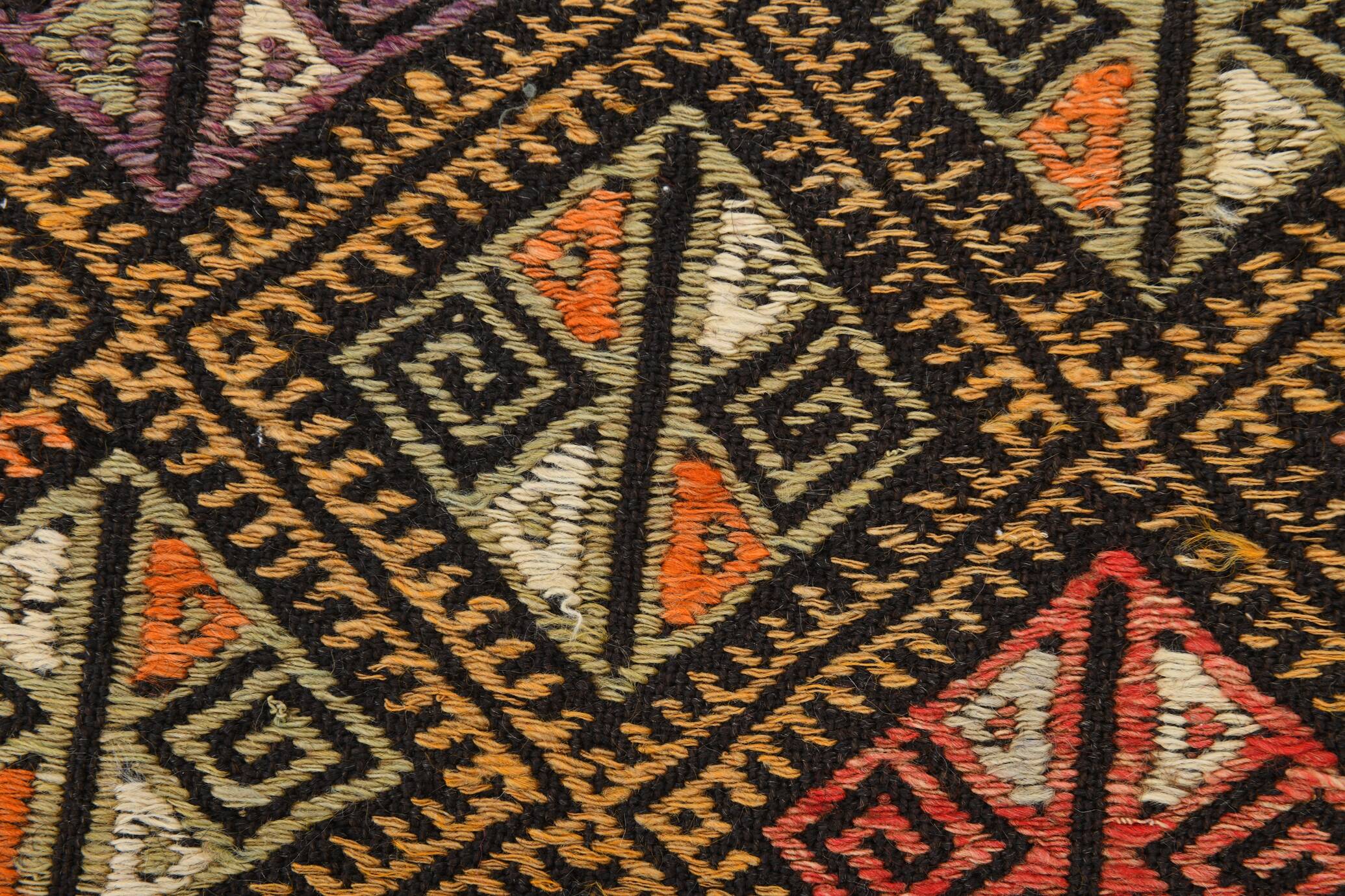 5x7 Multicolor Geometric Style Kilim Rug, Turkish Kilim, 158x218Cm