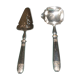 Dessert cutlery in silver plated metal