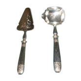 Dessert cutlery in silver plated metal