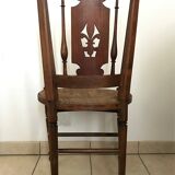 Former Directory-style chair with fleur de lily seating mulch 19th