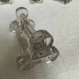 Molded glass knife holder