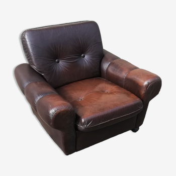 Vintage armchair brown leather