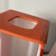 Pair of orange plexiglass wall sconces from the seventies.